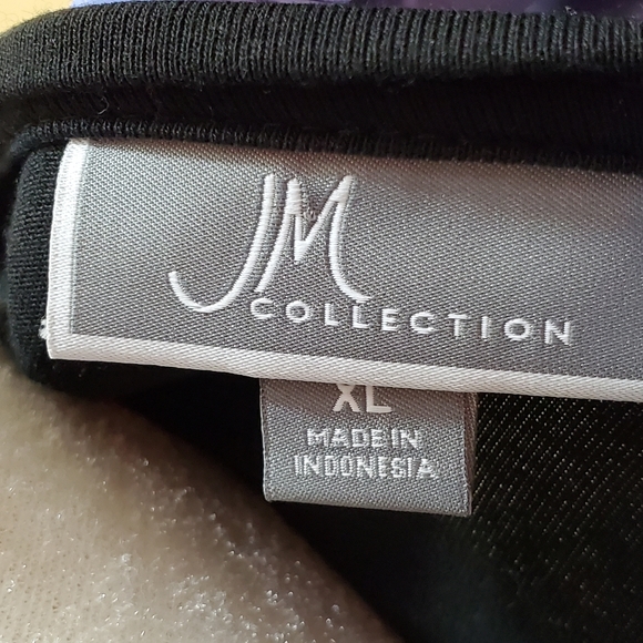 JM Collection Black Top with Bling sz XL NwT - Picture 9 of 12